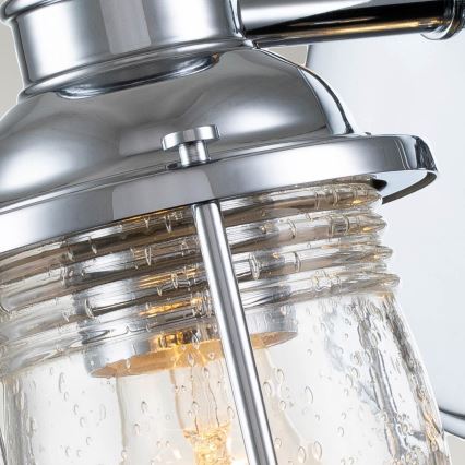 Quintiesse - Zewnętrzny kinkiet ASHLAND BAY 1xE27/60W/230V IP44 chrom błyszczący