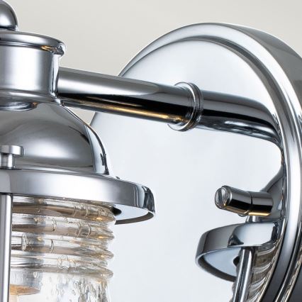 Quintiesse - Zewnętrzny kinkiet ASHLAND BAY 1xE27/60W/230V IP44 chrom błyszczący