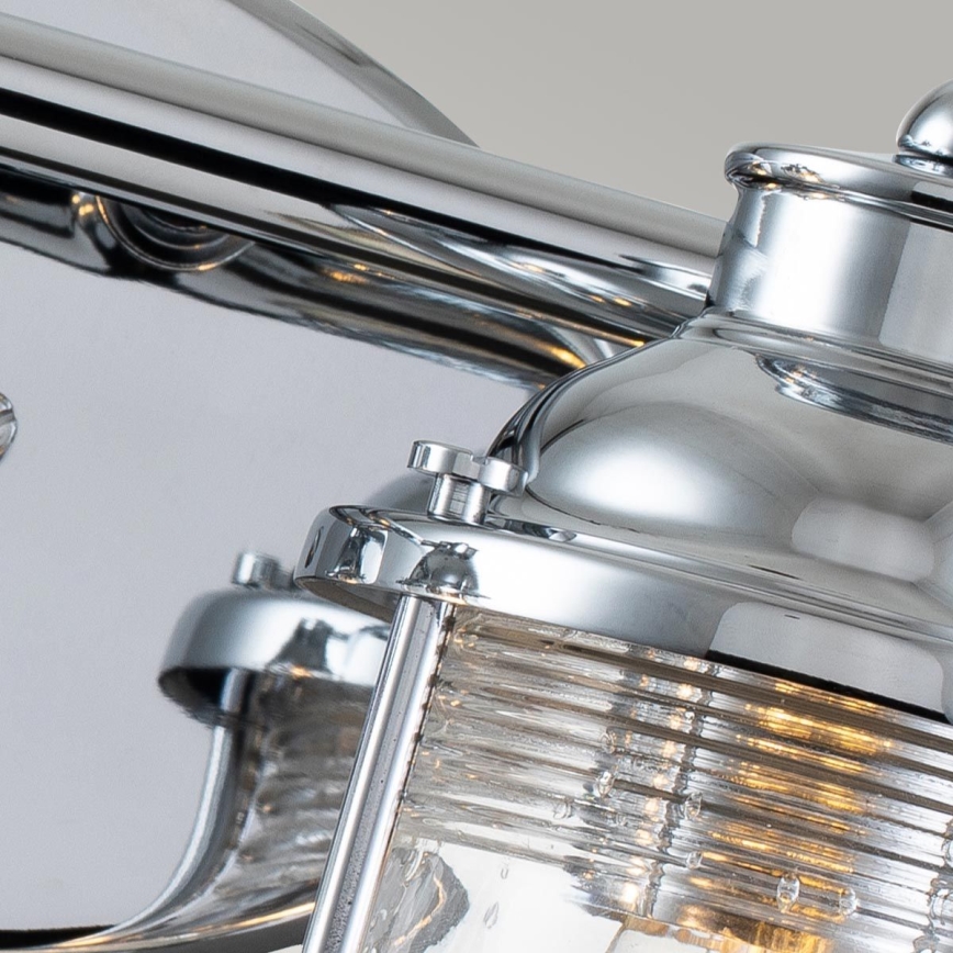 Quintiesse - Zewnętrzny kinkiet ASHLAND BAY 2xE27/60W/230V IP44, błyszczący chrom