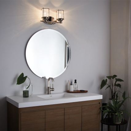 Quintiesse - Zewnętrzny kinkiet ASHLAND BAY 2xE27/60W/230V IP44, błyszczący chrom