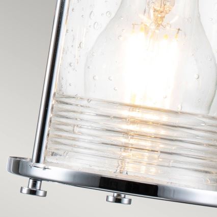 Quintiesse - Kinkiet zewnętrzny ASHLAND BAY 3xE27/60W/230V IP44 chrom błyszczący