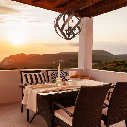 Quintiesse - Zewnętrzny żyrandol na łańcuchu BLACKSMITH 4xE14/40W/230V śr. 50,1 cm IP44 czarny