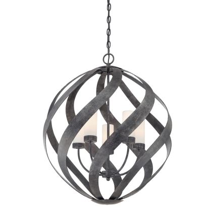 Quintiesse - Żyrandol zewnętrzny na łańcuchu BLACKSMITH 5xE14/40W/230V śr. 66,4 cm IP44 czarny