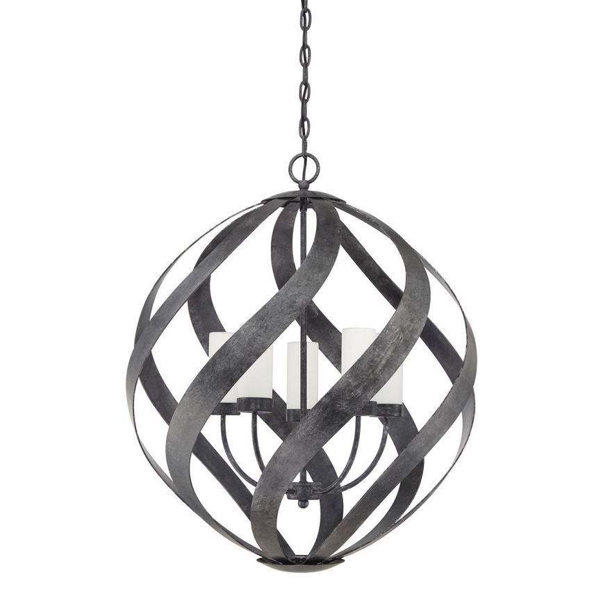 Quintiesse - Żyrandol zewnętrzny na łańcuchu BLACKSMITH 5xE14/40W/230V śr. 66,4 cm IP44 czarny