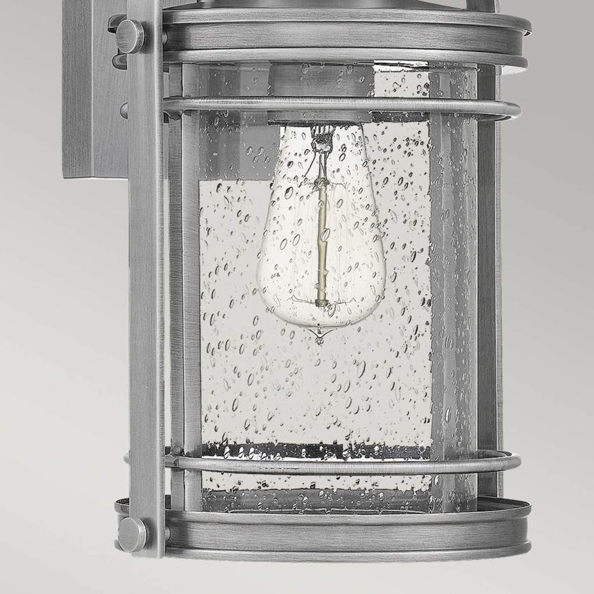 Quintiesse - Zewnętrzna lampa ścienna BOOKER M 1xE27/60W/230V IP44 matowy chrom