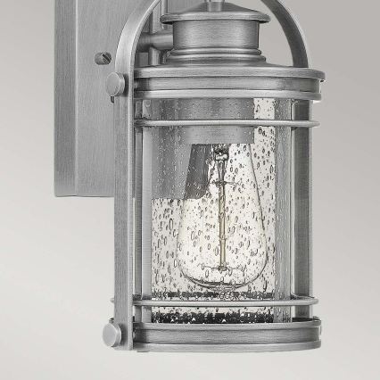 Quintiesse - Zewnętrzna lampa ścienna BOOKER S 1xE27/60W/230V IP44 matowy chrom