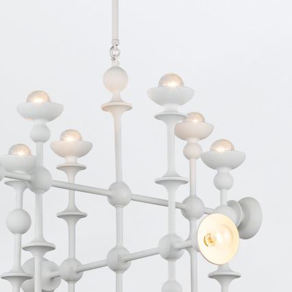 Quintiesse - Żyrandol na pręcie CADENCE 18xE14/40W/230V biały