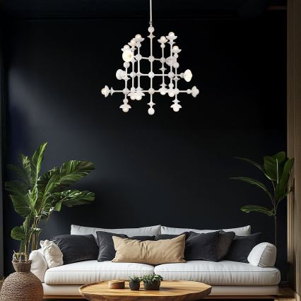 Quintiesse - Żyrandol na pręcie CADENCE 18xE14/40W/230V biały