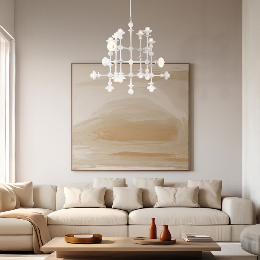 Quintiesse - Żyrandol na pręcie CADENCE 18xE14/40W/230V biały