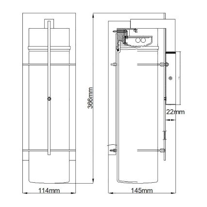 Quintiesse - Zewnętrzny kinkiet LED EAMES M LED/10W/230V IP44 czarny