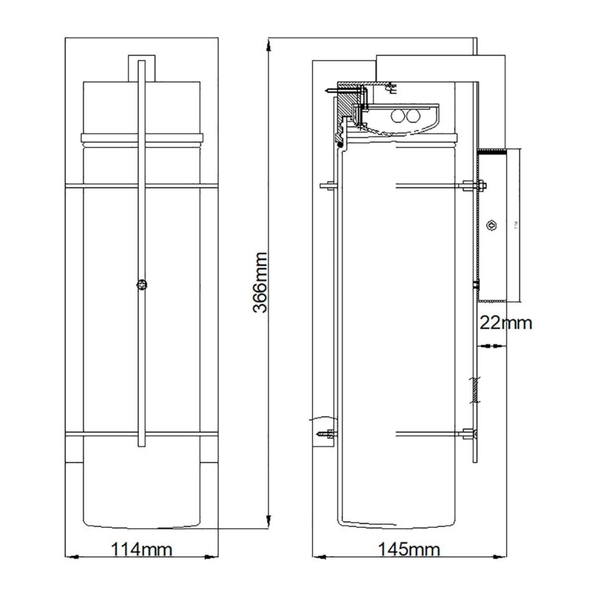 Quintiesse - Zewnętrzny kinkiet LED EAMES M LED/10W/230V IP44 czarny