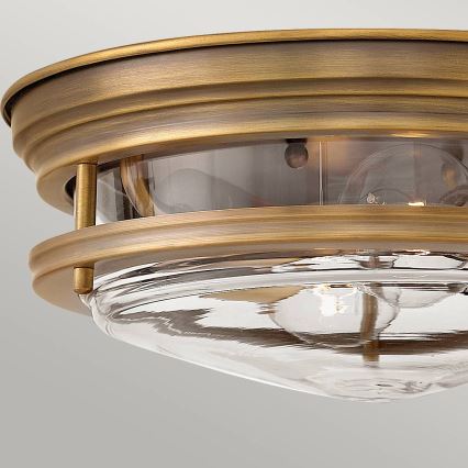 Quintiesse - Zewnętrzna lampa sufitowa HADRIAN 2xE27/40W/230V, śr. 30,5 cm, IP44, brązowa