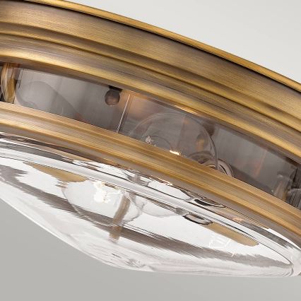 Quintiesse - Zewnętrzna lampa sufitowa HADRIAN 2xE27/40W/230V, śr. 30,5 cm, IP44, brązowa