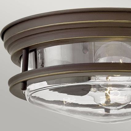 Quintiesse - Zewnętrzna lampa sufitowa HADRIAN 2xE27/40W/230V, śr. 27,8 cm, IP44, brązowa