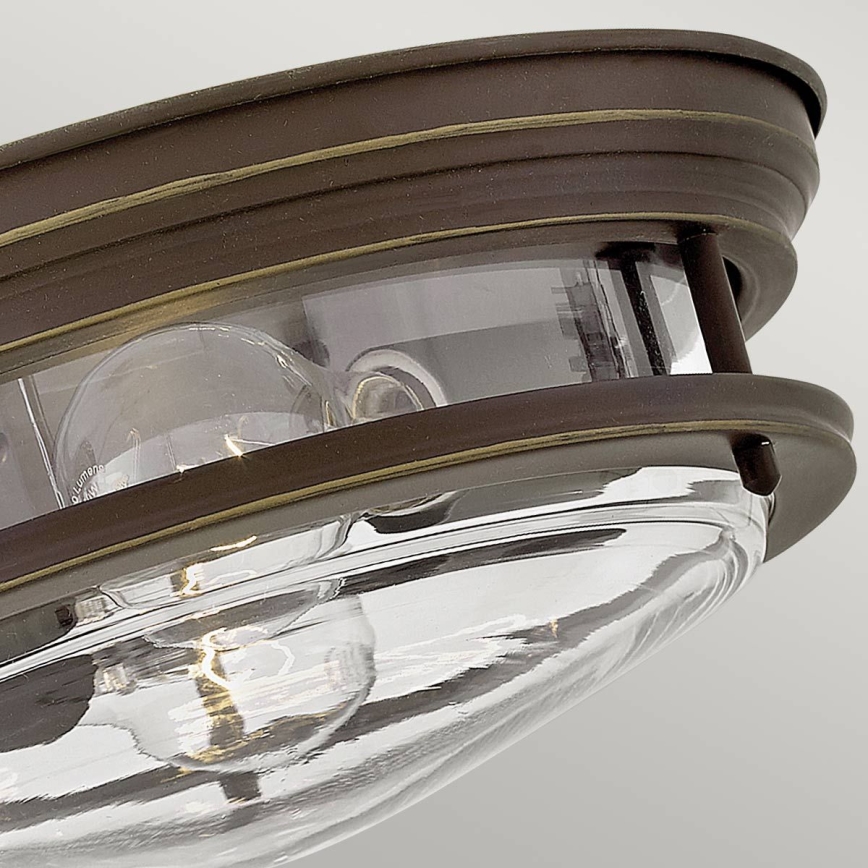 Quintiesse - Zewnętrzna lampa sufitowa HADRIAN 2xE27/40W/230V, śr. 27,8 cm, IP44, brązowa