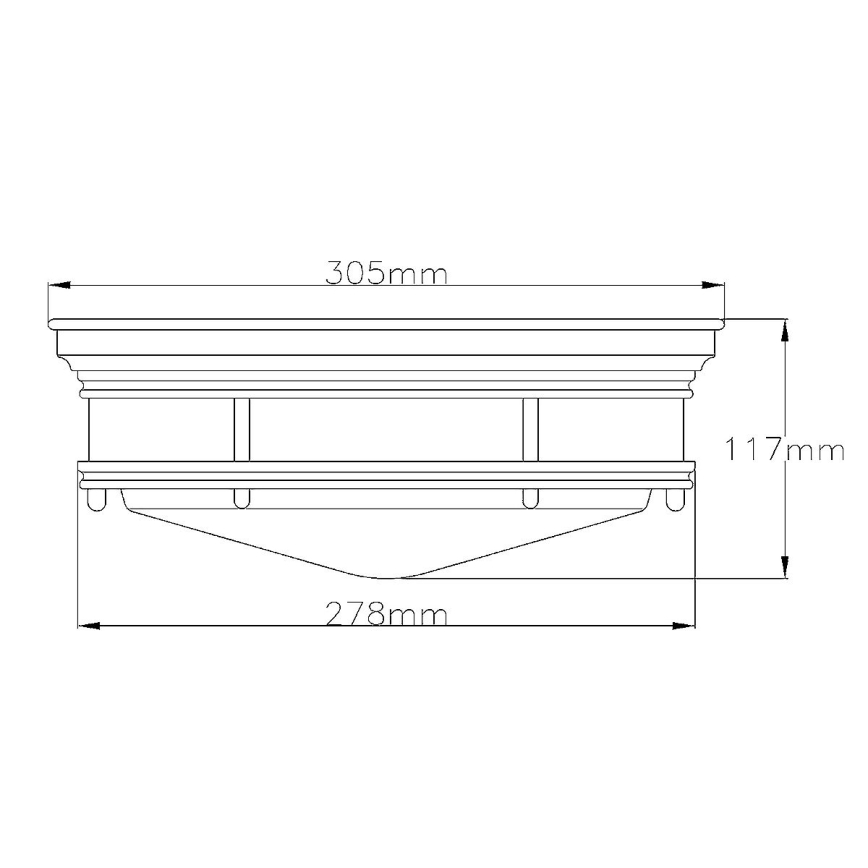 Quintiesse - Zewnętrzna lampa sufitowa HADRIAN 2xE27/40W/230V, śr. 27,8 cm, IP44, brązowa
