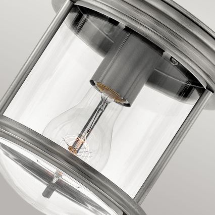 Quintiesse - Zewnętrzna lampa sufitowa HADRIAN 1xE27/60W/230V Ø 19,6 cm IP44 matowy chrom