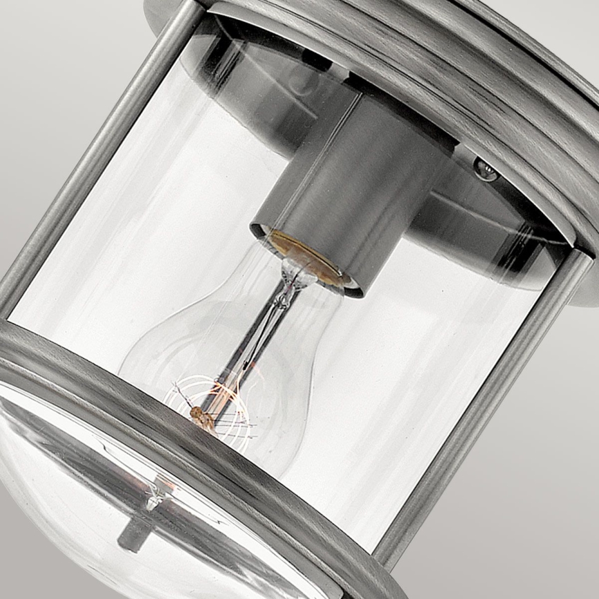 Quintiesse - Zewnętrzna lampa sufitowa HADRIAN 1xE27/60W/230V Ø 19,6 cm IP44 matowy chrom