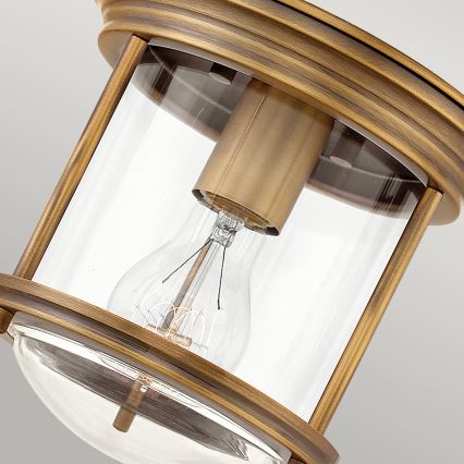 Quintiesse - Zewnętrzna lampa sufitowa HADRIAN 1xE27/60W/230V, średnica 19,6 cm, IP44, kolor brązowy