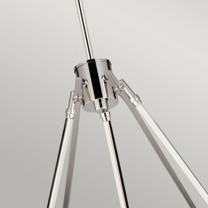 Quintiesse - Żyrandol na pręcie HARPER 5xE14/60W/230V śr. 77,5 cm chrom błyszczący/przydymione szkło