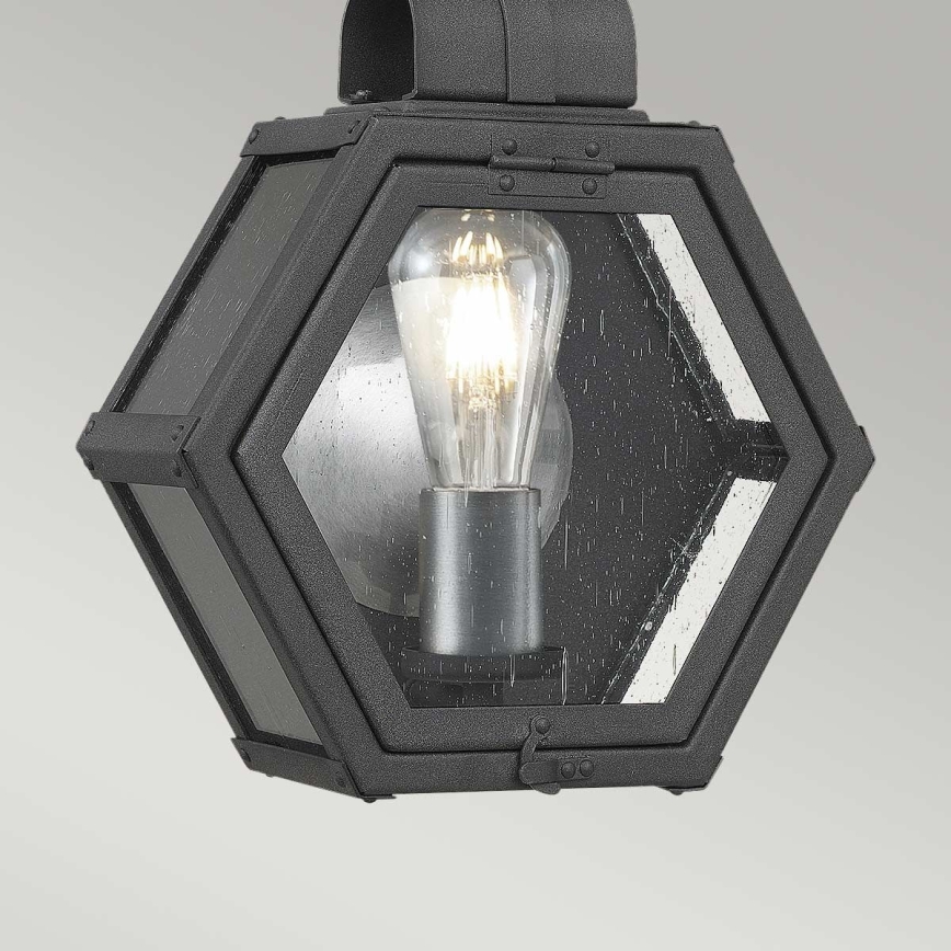 Quintiesse - Kinkiet zewnętrzny HEATH M 1xE27/60W/230V IP44 czarny