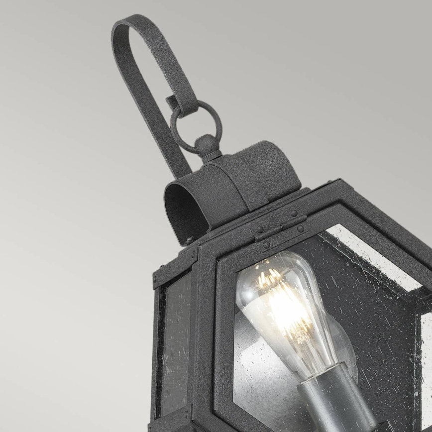 Quintiesse - Kinkiet zewnętrzny HEATH M 1xE27/60W/230V IP44 czarny