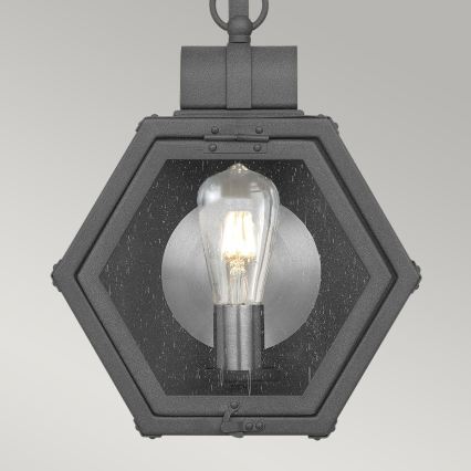 Quintiesse - Kinkiet zewnętrzny HEATH M 1xE27/60W/230V IP44 czarny