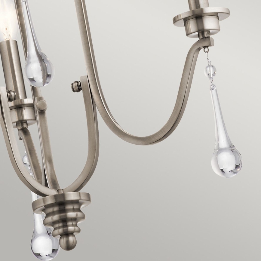 Quintiesse - Żyrandol na pręcie KARLEE 3xE14/60W/230V Ø 45,7 cm matowy chrom