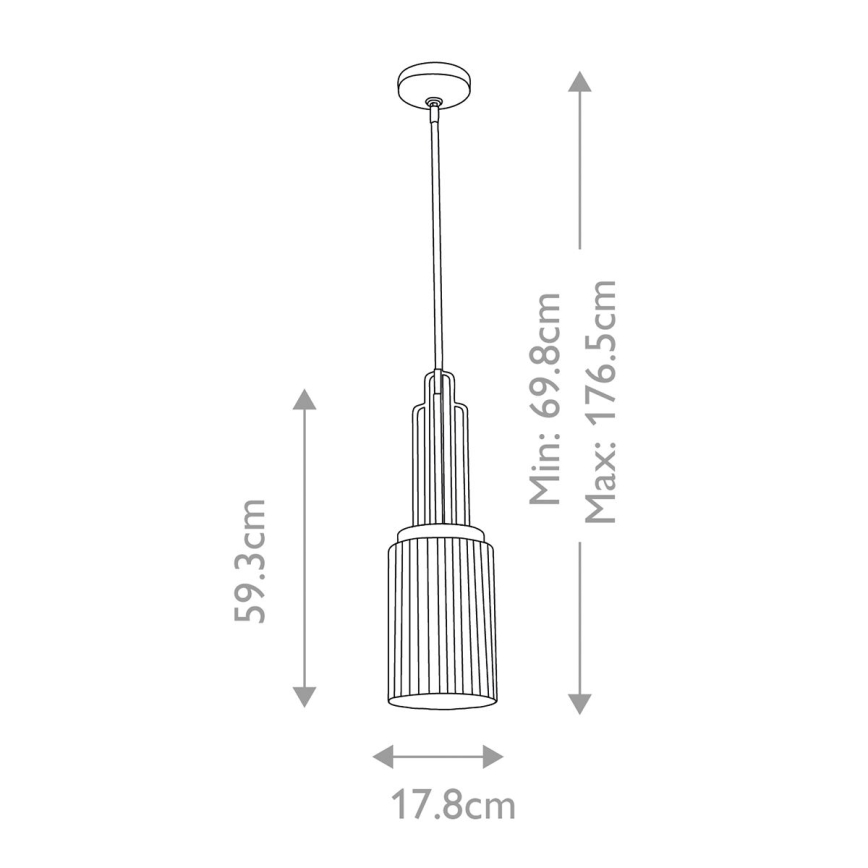 Quintiesse - Żyrandol na pręcie KIMROSE 1xE27/60W/230V śr. 17,8 cm złoty