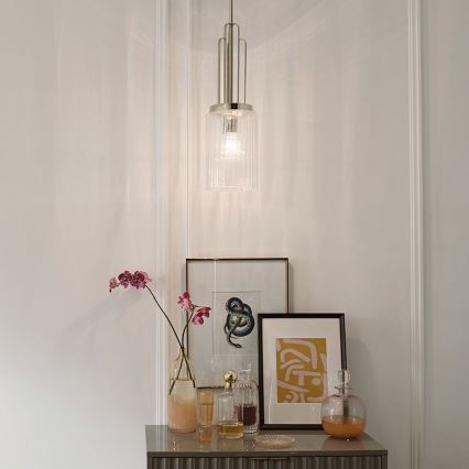 Quintiesse - Żyrandol na pręcie KIMROSE 1xE27/60W/230V śr. 17,8 cm chrom błyszczący