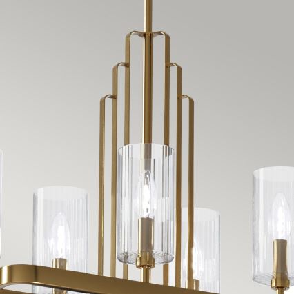Quintiesse - Żyrandol na pręcie KIMROSE 10xE14/40W/230V złoty