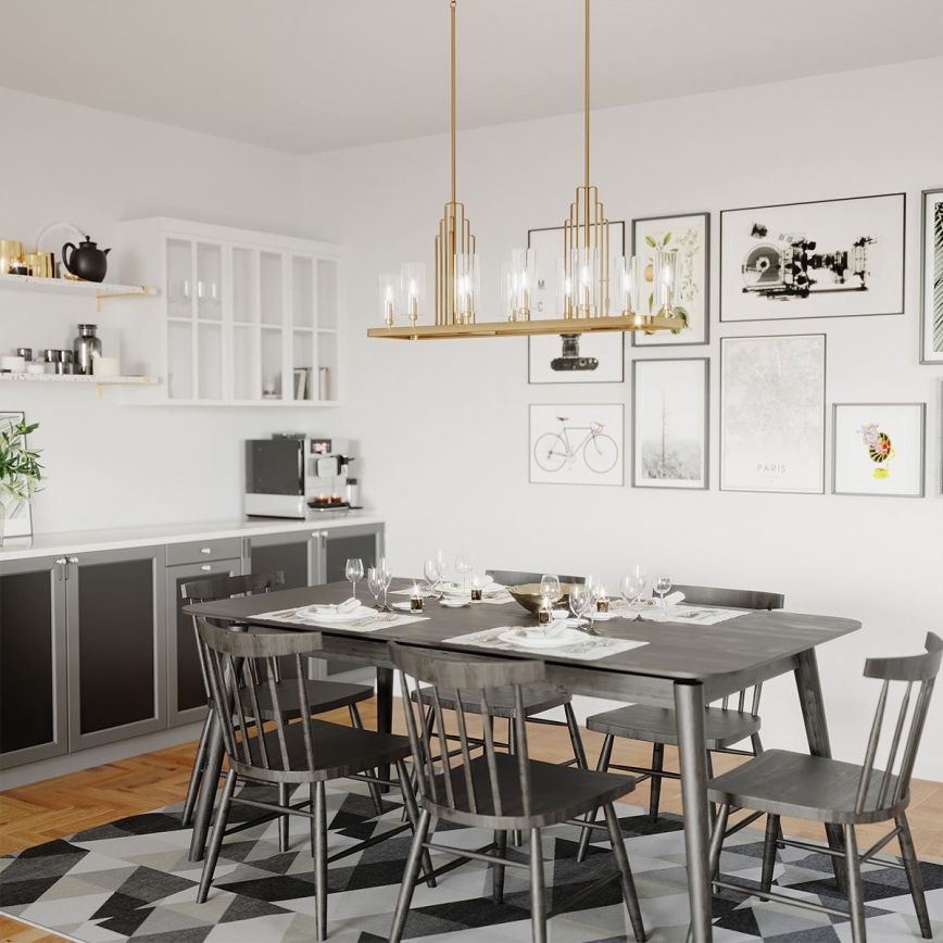 Quintiesse - Żyrandol na pręcie KIMROSE 10xE14/40W/230V złoty