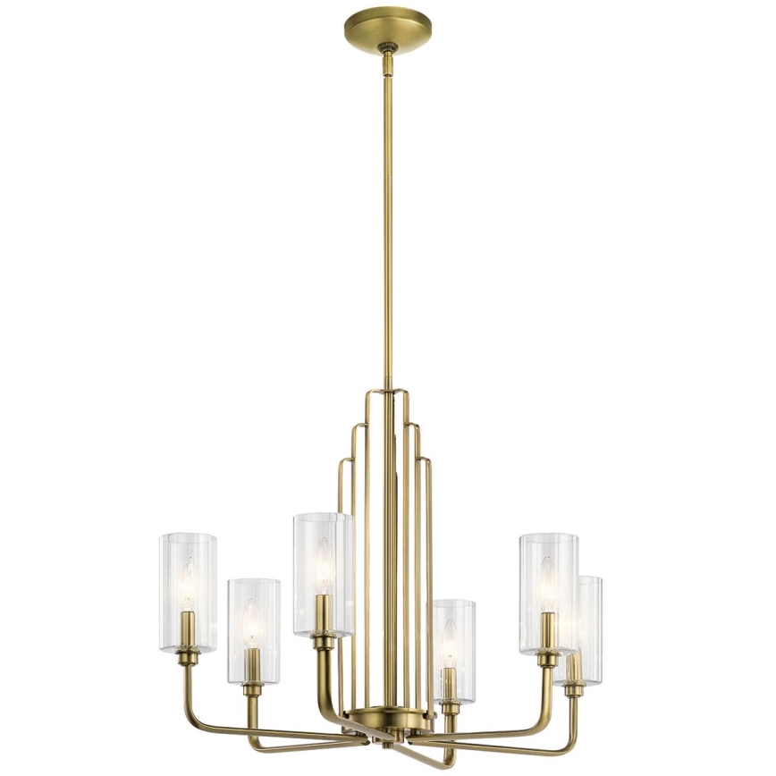 Quintiesse - Žyrandol na pręcie KIMROSE 6xE14/40W/230V śr. 68,6 cm złoty