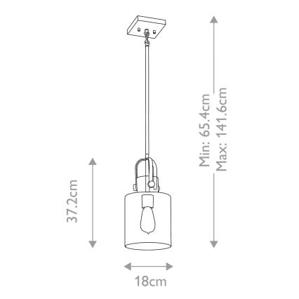 Quintiesse - Żyrandol na pręcie KITNER 1xE27/60W/230V śr. 18 cm złoty/czarny