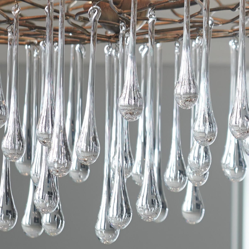 Quintiesse - Lampa wisząca na linkach LAGUNA 6xE14/40W/230V, średnica 91,4 cm, złota