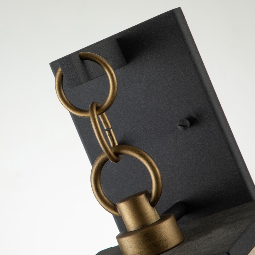 Quintiesse - Kinkiet zewnętrzny LAHDEN M 1xE27/60W/230V IP44 czarny/złoty