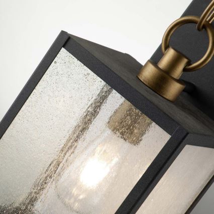 Quintiesse - Kinkiet zewnętrzny LAHDEN M 1xE27/60W/230V IP44 czarny/złoty