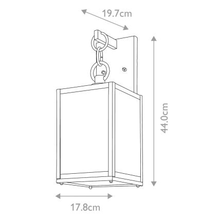 Quintiesse - Kinkiet zewnętrzny LAHDEN M 1xE27/60W/230V IP44 czarny/złoty
