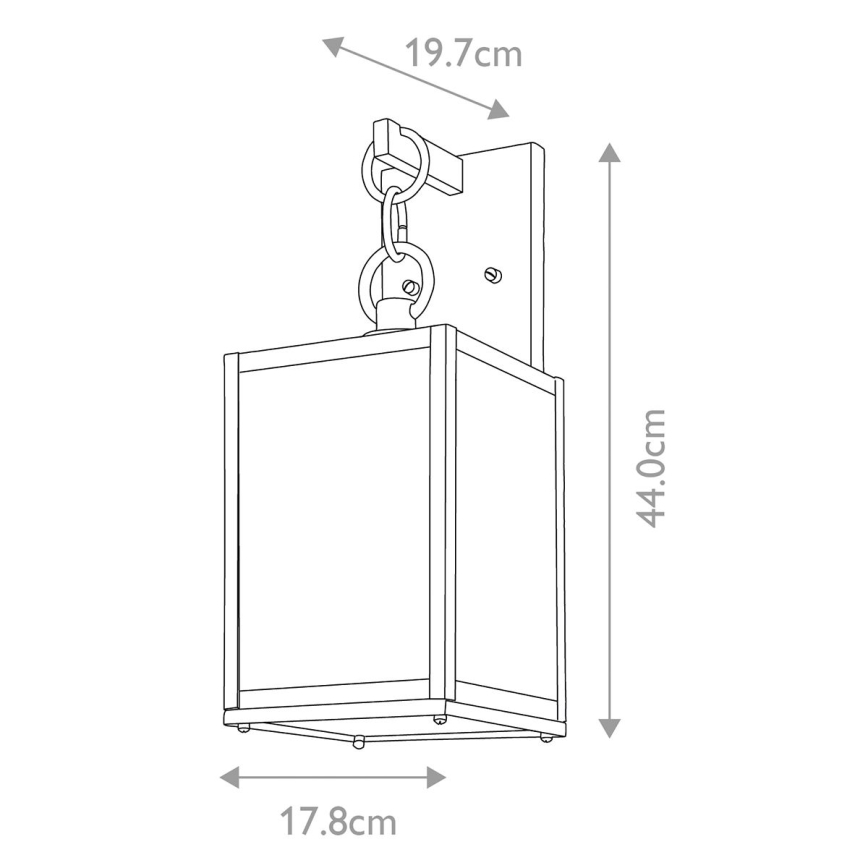 Quintiesse - Kinkiet zewnętrzny LAHDEN M 1xE27/60W/230V IP44 czarny/złoty