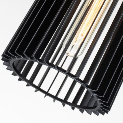 Quintiesse - Żyrandol na pręcie LINARA 1xE27/60W/230V o śr. 15,2 cm czarny/złoty