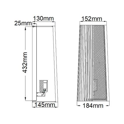 Quintiesse - Kinkiet LINARA 1xE27/60W/230V czarny/złoty