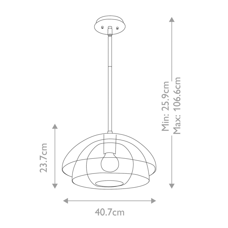 Quintiesse - Żyrandol na pręcie LOTUS 1xE27/60W/230V śr. 40,7 cm złoty