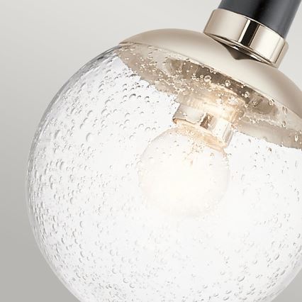 Quintiesse - Lampa wisząca na pręcie MARILYN 1xE27/60W/230V śr. 19,5 cm błyszczący chrom/czarny