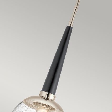 Quintiesse - Lampa wisząca na pręcie MARILYN 1xE27/60W/230V śr. 19,5 cm błyszczący chrom/czarny