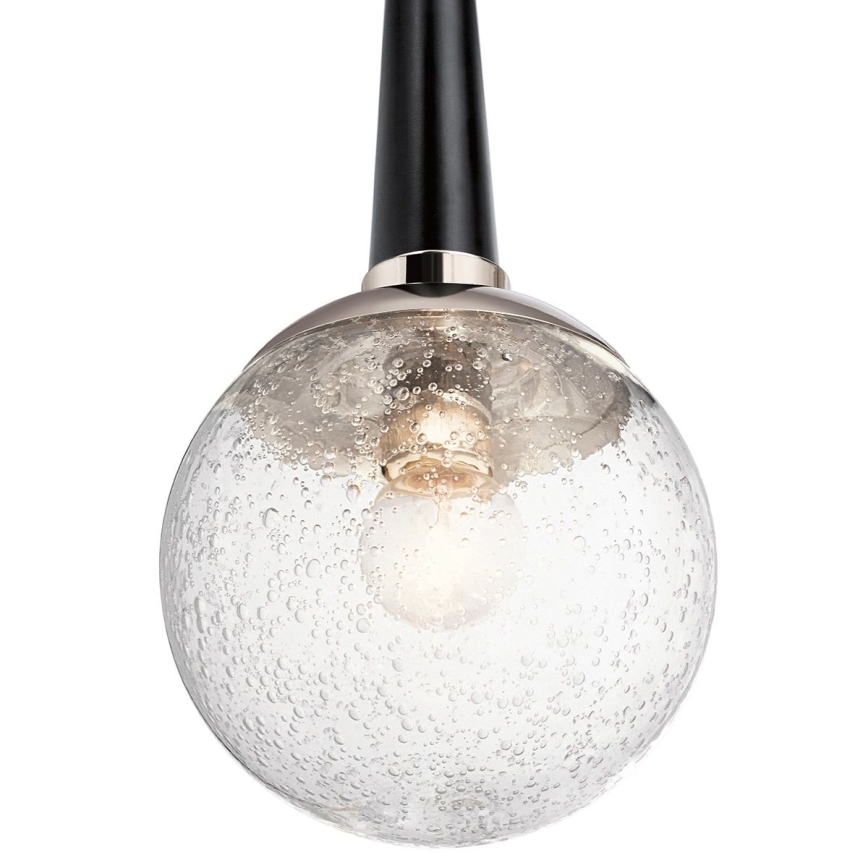 Quintiesse - Lampa wisząca na pręcie MARILYN 1xE27/60W/230V śr. 19,5 cm błyszczący chrom/czarny