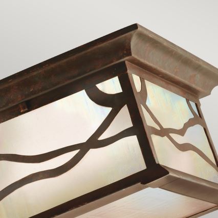 Quintiesse - Zewnętrzna lampa sufitowa MORRIS 2xE27/60W/230V IP44 brązowa