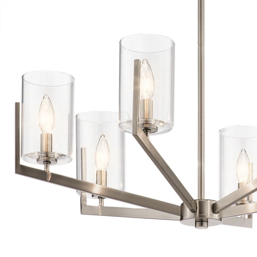 Quintiesse - Żyrandol na pręcie NYE 6xE14/40W/230V śr. 71,1 cm matowy chrom