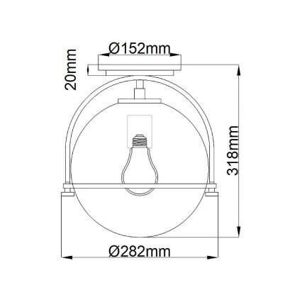 Quintiesse - Lampa sufitowa SOMERSET 1xE27/60W/230V śr. 28,2 cm złota