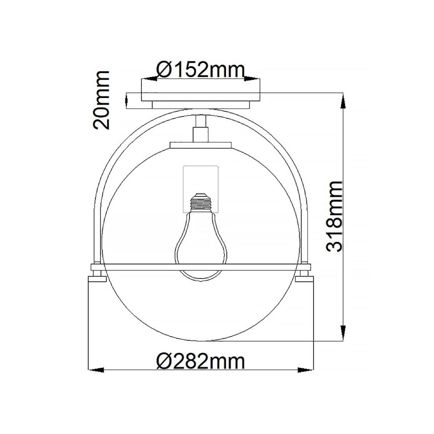 Quintiesse - Lampa sufitowa SOMERSET 1xE27/60W/230V śr. 28,2 cm złota