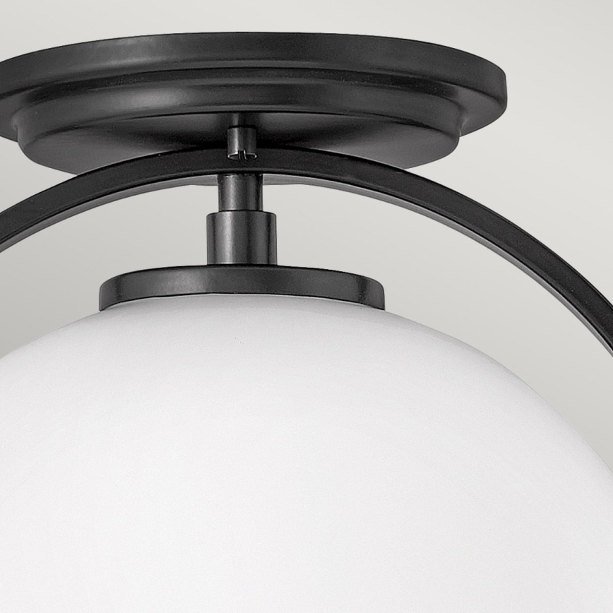 Quintiesse - Lampa sufitowa SOMERSET 1xE27/60W/230V śr. 28,2 cm czarna